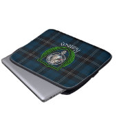Ramsay Schotse Clan Tartan en Wapenembleem Laptop Sleeve (Voorkant onderkant)