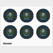 Ramsay Scottish Clan Tartan & Crest Ronde Sticker (Vel)