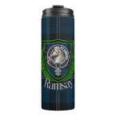 Ramsay Scottish Clan Tartan & Crest Thermosbeker (Voorkant)