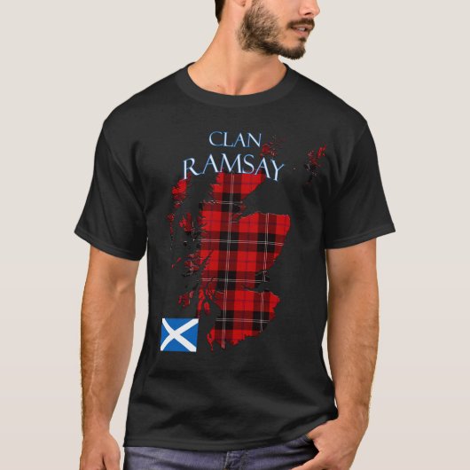 Ramsay Scottish Clan Tartan Schotland T-shirt (Voorkant)