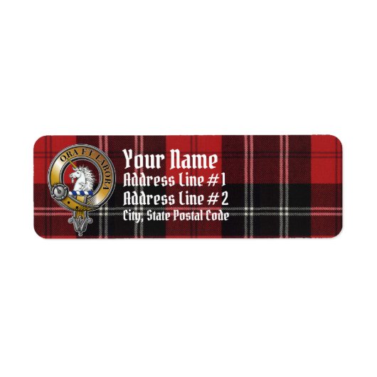 Ramsay Tartan & Badge Etiket (Voorkant)