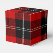 Ramsay tartan red black plaid bedankdoosjes (Achterkant)
