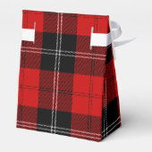 Ramsay tartan red black plaid bedankdoosjes (Achterkant)