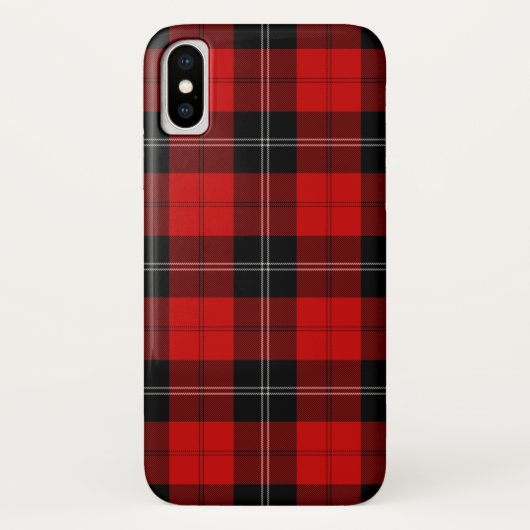 Ramsay tartan red black plaid Case-Mate iPhone case (Achterkant)