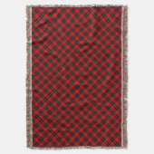 Ramsay tartan red black plaid deken (Voorkant Verticaal)
