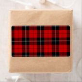 Ramsay tartan red black plaid etiket (Insitu)