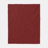 Ramsay tartan red black plaid fleece deken (Voorkant)