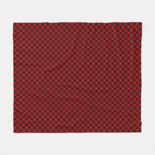 Ramsay tartan red black plaid fleece deken (Voorkant (Horizontaal))