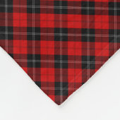 Ramsay tartan red black plaid fleece deken (Hoek)