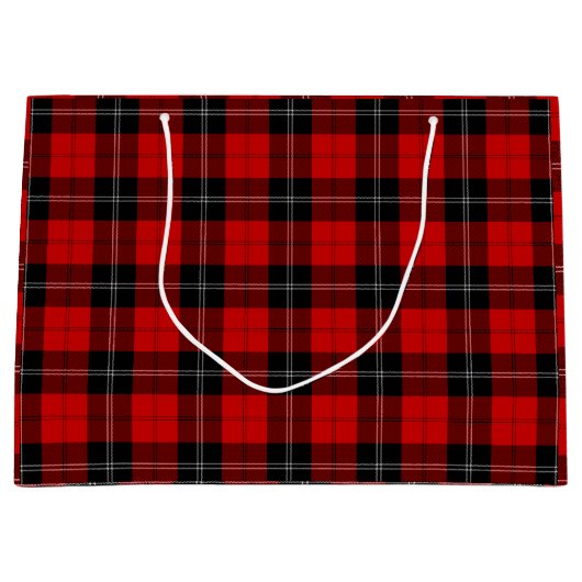 Ramsay tartan red black plaid groot cadeauzakje (Voorkant)