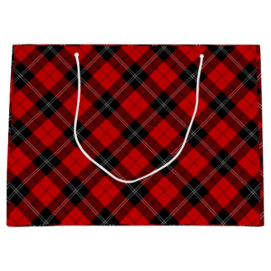 Ramsay tartan red black plaid groot cadeauzakje (Voorkant)