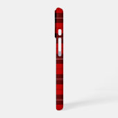 Ramsay tartan red black plaid iPhone 16 hoesje (Linkerkant)