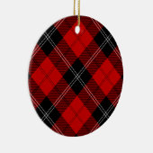 Ramsay tartan red black plaid keramisch ornament (Rechts)