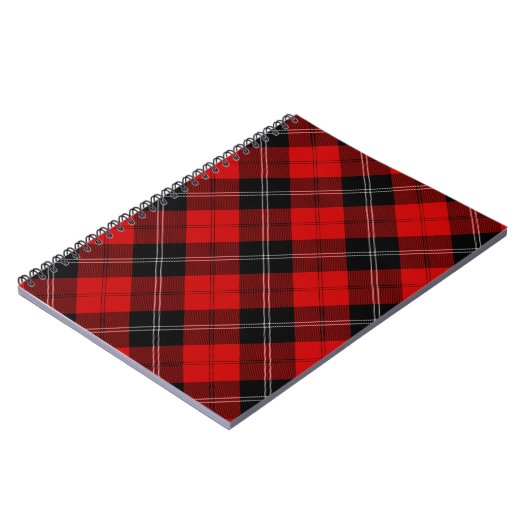 Ramsay tartan red black plaid notitieboek (Linkerzijde)