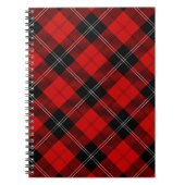 Ramsay tartan red black plaid notitieboek (Voorkant)