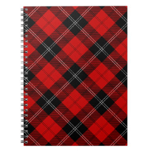Ramsay tartan red black plaid notitieboek