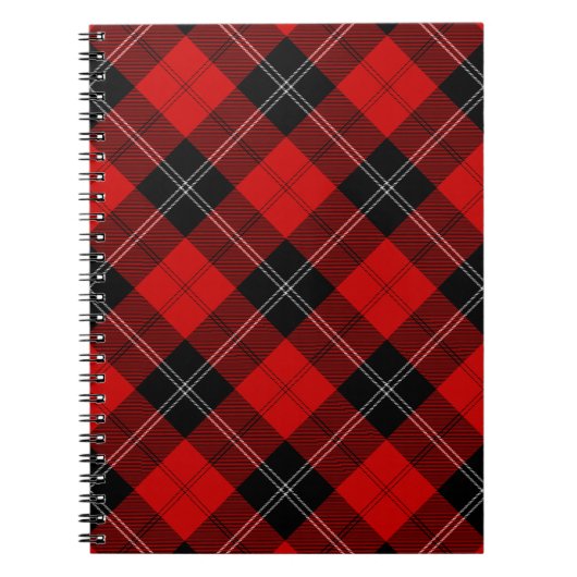 Ramsay tartan red black plaid notitieboek (Voorkant)