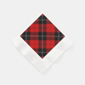 Ramsay tartan red black plaid servet (Hoek)
