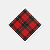 Ramsay tartan red black plaid servetten (Hoek)