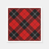Ramsay tartan red black plaid servetten (Voorkant)