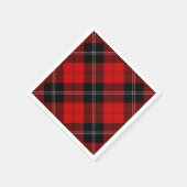 Ramsay tartan red black plaid servetten (Hoek)