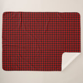 Ramsay tartan red black plaid sherpa deken (Voorkant (horizontaal))