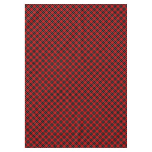 Ramsay tartan red black plaid tafelkleed (Voorkant)