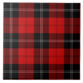 Ramsay tartan red black plaid tegeltje (Voorkant)