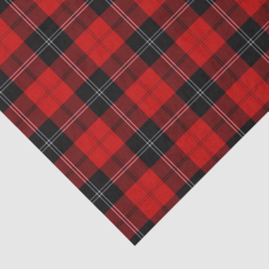 Ramsay tartan red black plaid tissuepapier (Detail)
