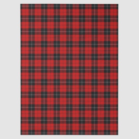 Ramsay tartan red black plaid tissuepapier (Voorkant)