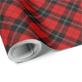 Ramsay tartan rood zwart geruit cadeaupapier (Rol Hoek)
