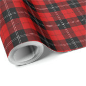 Ramsay tartan rood zwart geruit cadeaupapier (Rol Hoek)