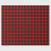 Ramsay tartan rood zwart geruit cadeaupapier (Vlak)