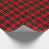 Ramsay tartan rood zwart geruit cadeaupapier (Hoek)