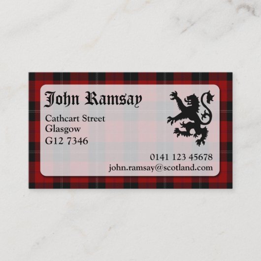 Ramsay Tartan Visitekaartje (Voorkant)