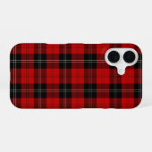 Ramsay Tartan Zwart en Rood Geruit iPhone 16 Hoesje (Achterkant horizontaal)