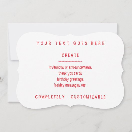 ramschets kaart (Achterkant)