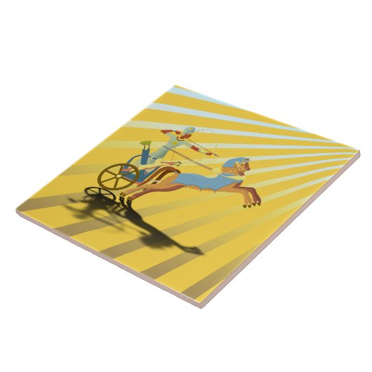 Ramses op zijn Chariot Tegeltje (Zijkant)