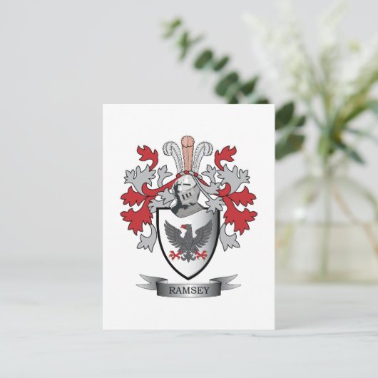 Ramsey Family Crest Coat of Arms Briefkaart (Staand voorkant)