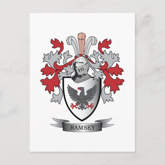 Ramsey Family Crest Coat of Arms Briefkaart (Voorkant)