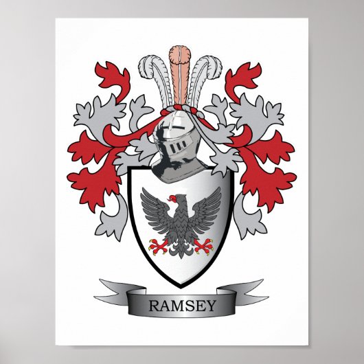 Ramsey Family Crest Coat of arms Poster (Voorkant)