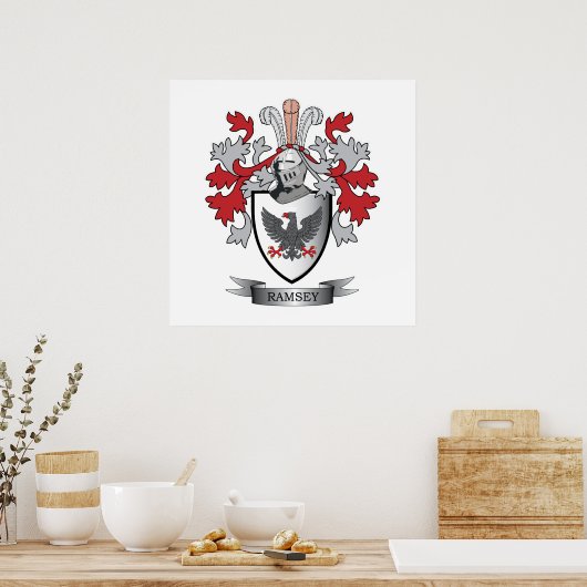 Ramsey Family Crest Coat of arms Poster (Keuken)