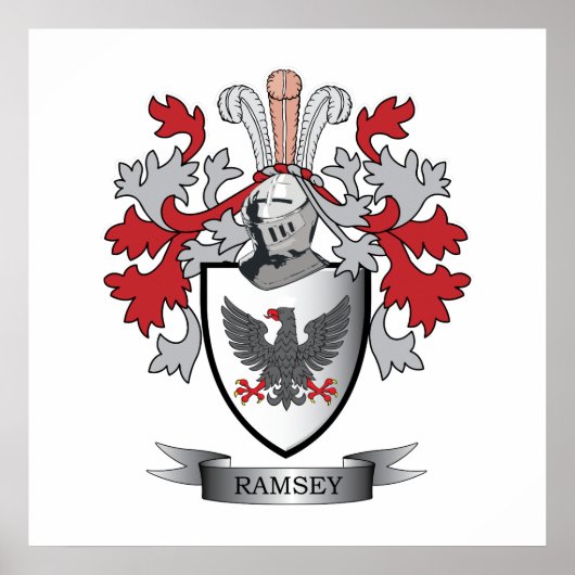 Ramsey Family Crest Coat of arms Poster (Voorkant)