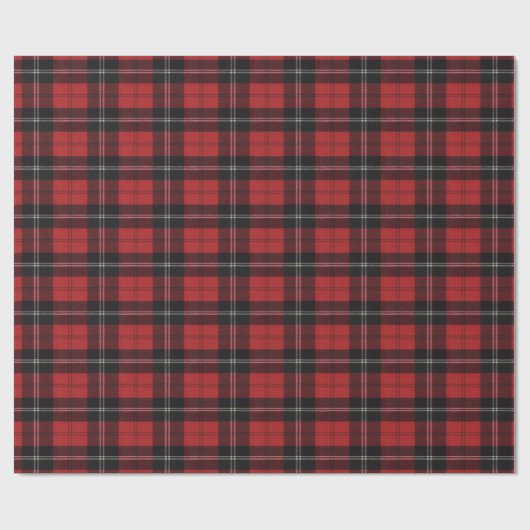 Ramsey Red Modern Original Scottish Tartan Cadeaupapier (Vlak)