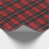 Ramsey Red Modern Original Scottish Tartan Cadeaupapier (Hoek)