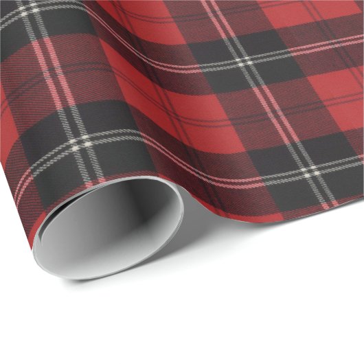 Ramsey Red Modern Original Scottish Tartan Cadeaupapier (Rol Hoek)