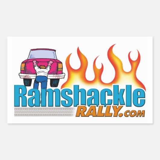 Ramshackle Rally - Ronde Stickers (Voorkant)