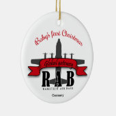 Ramstein Air Base Baby's Eerste Kerstkeramiek O Keramisch Ornament (Rechts)