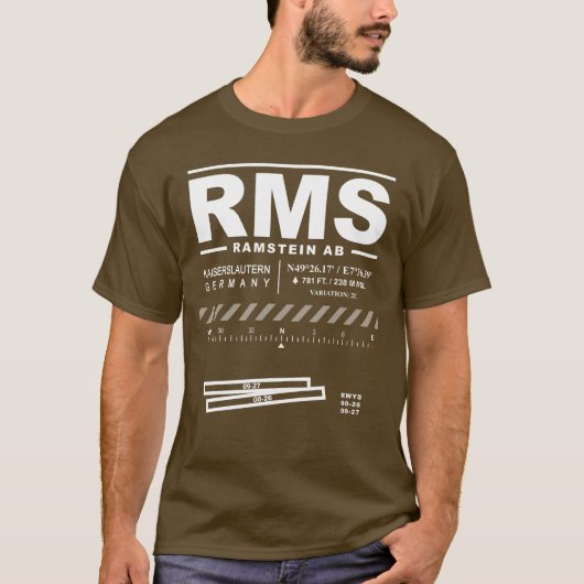 Ramstein Air Base RMS T-shirt (Voorkant)