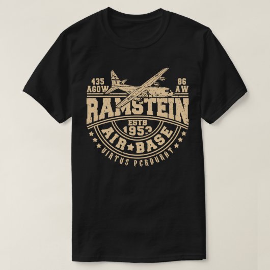 Ramstein Air Base USAF Rijnland-Palts Duits T-shirt (Design voorkant)